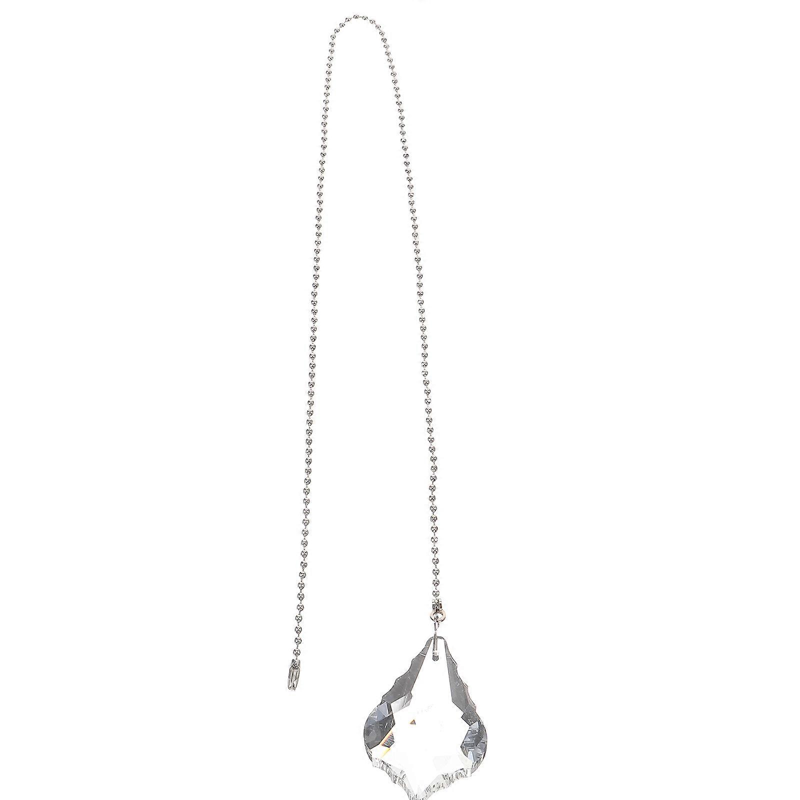 Silver Ceiling Fan Pull Chain Crystal Material Lighting Beaded 4Pcs Set