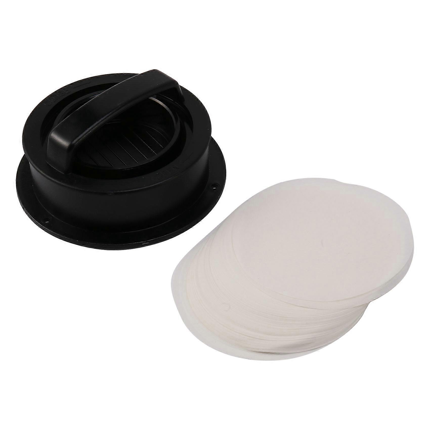  Patty Stuffed Burger Maker with 120Pcs Burger Paper - Black