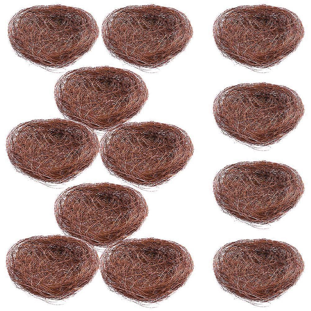 Faux Bird Nest Photography Props 16Pcs For Home Decor Spring Decor Round Design Rustic Style