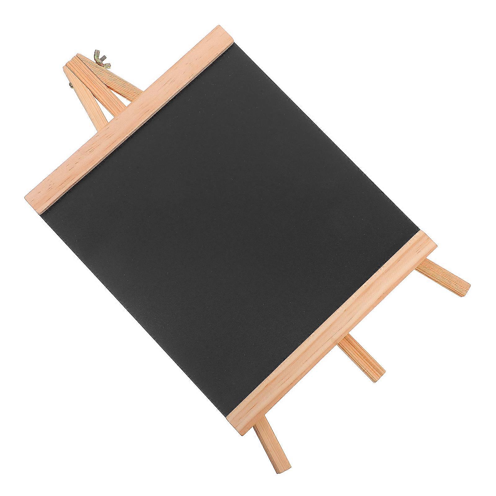 Wooden Memo Board For Countertop Erasable Display Menus For Kitchen Black Rustic 1 Set