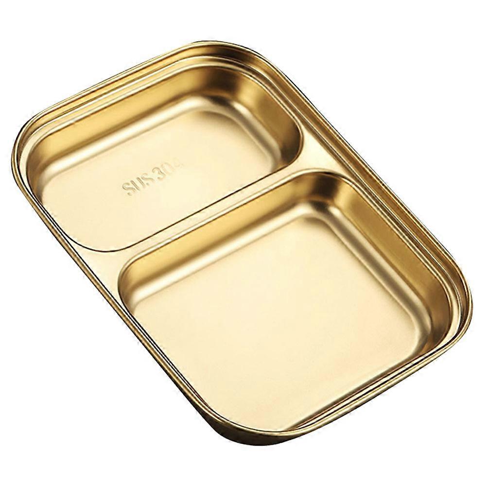 Chic Style 2pcs Rectangular Stainless Steel Food Tray Ideal For Serving Barbecue And Fruits In Restaurants And Households