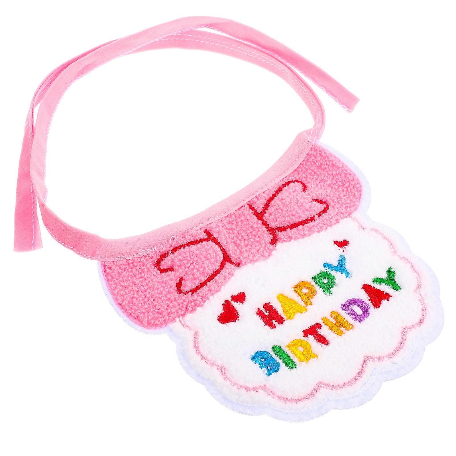 Pink Decorative Puppy Bib for Wear-Resistant Dog Use 3Pcs Comfortable Pet Accessory