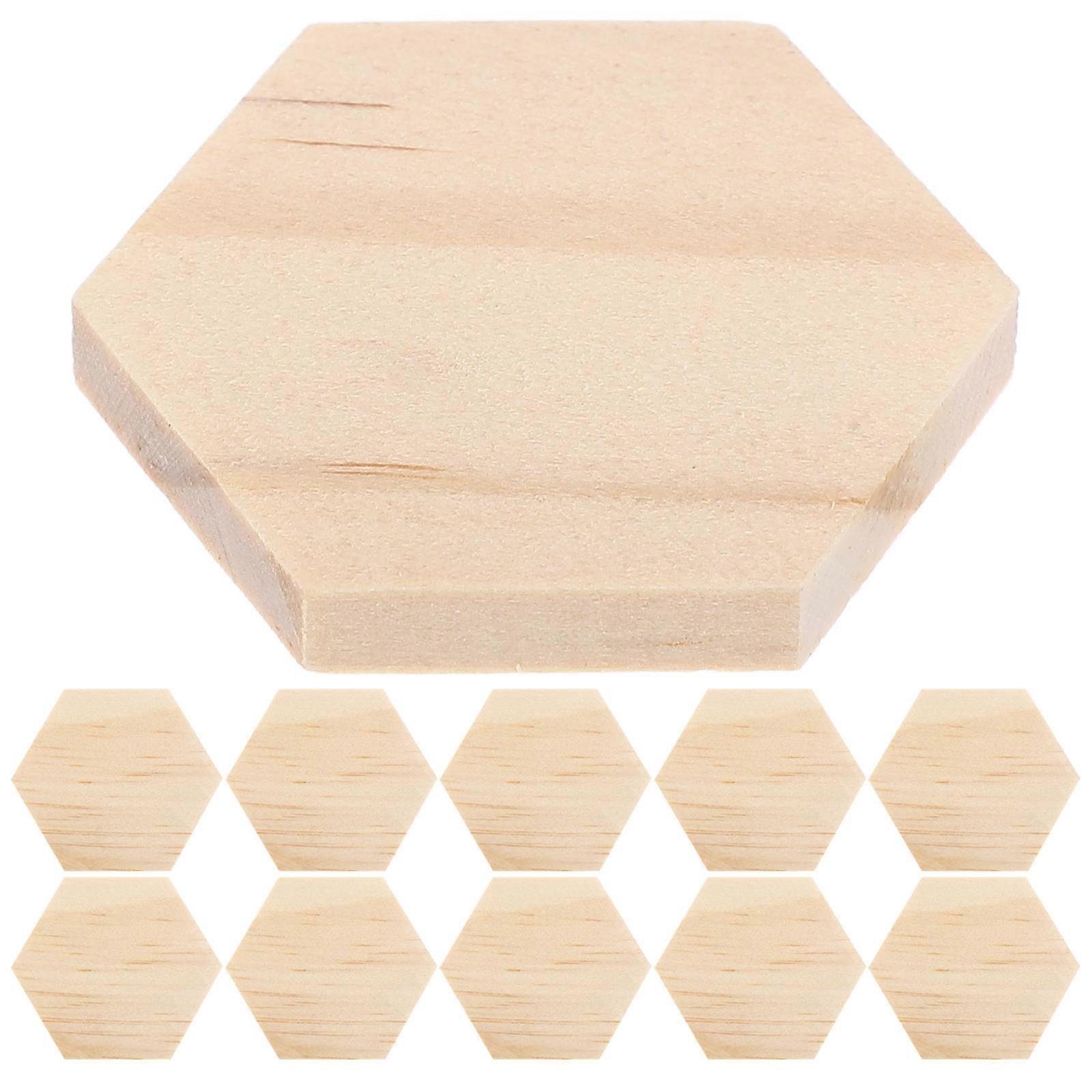 Unfinished Blank Wooden Slices 25Pcs Modern Hexagon Shape Ideal For Home Decor DIY Activities With Sturdy Wood