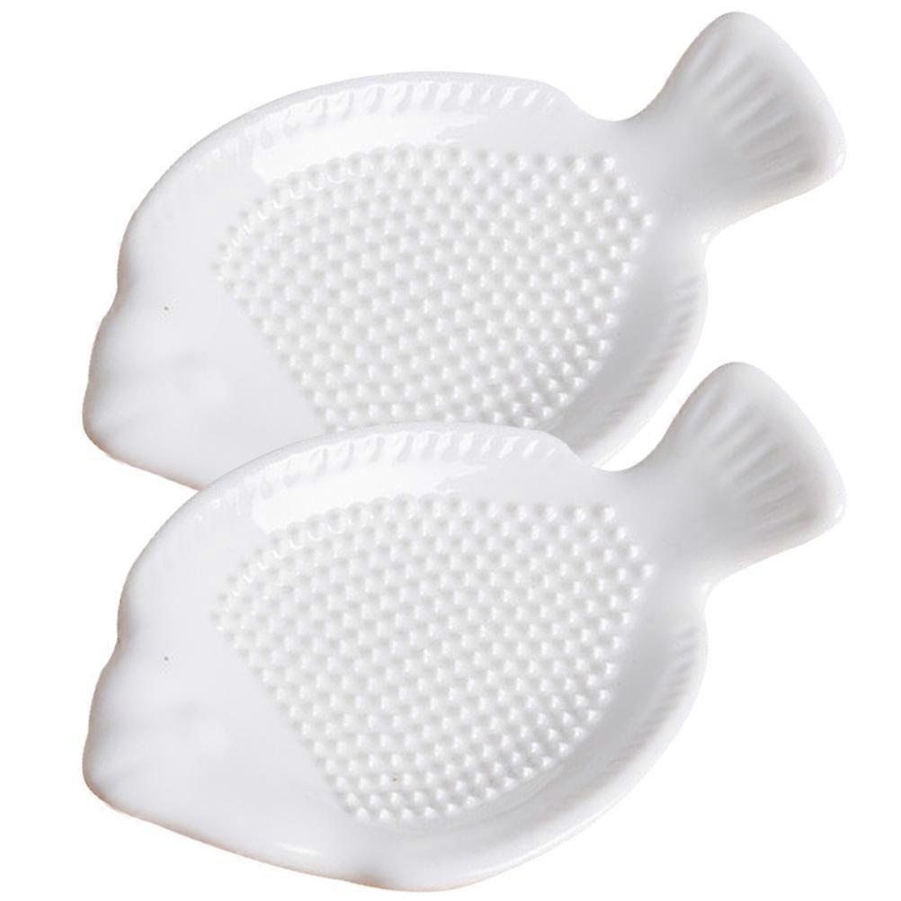 Household Ceramic Garlic Plate for Grinding 6Pcs Kitchen Use