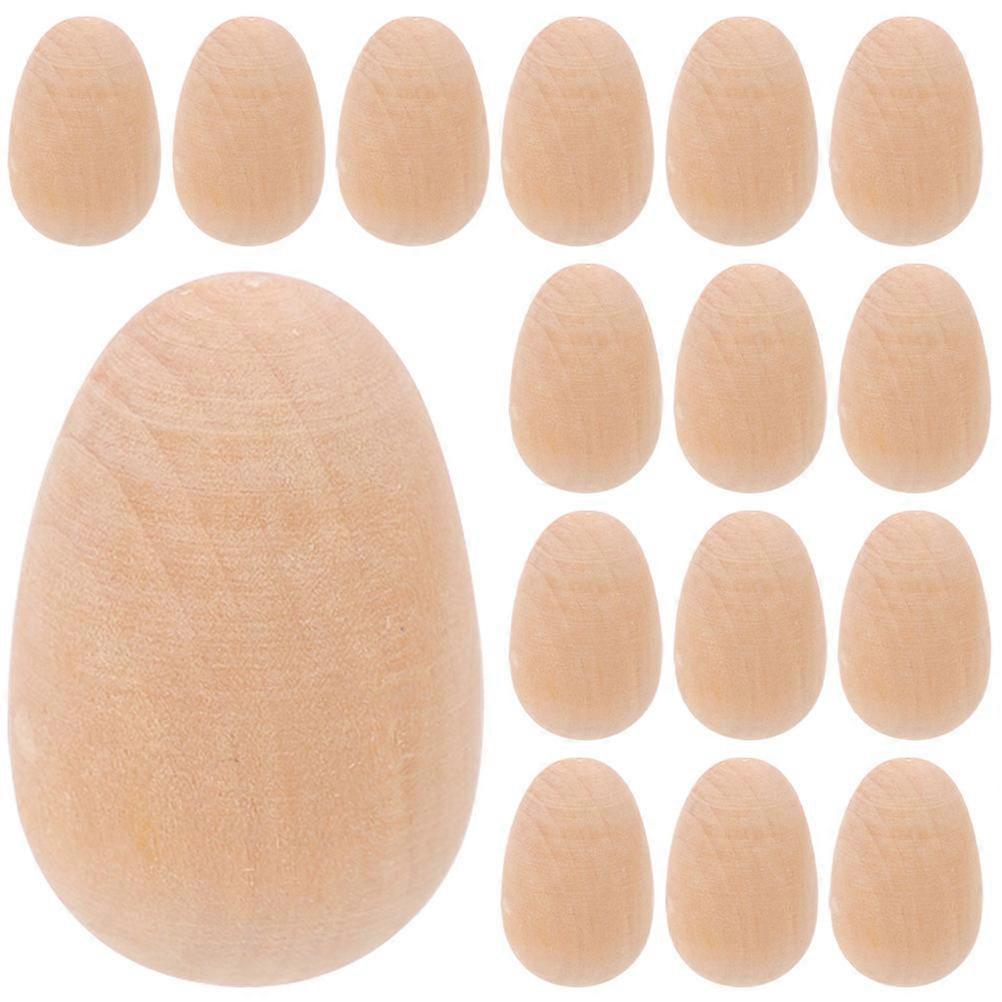 Simulation Egg Decorations for Decor 120Pcs Unfinished Wood Eggs
