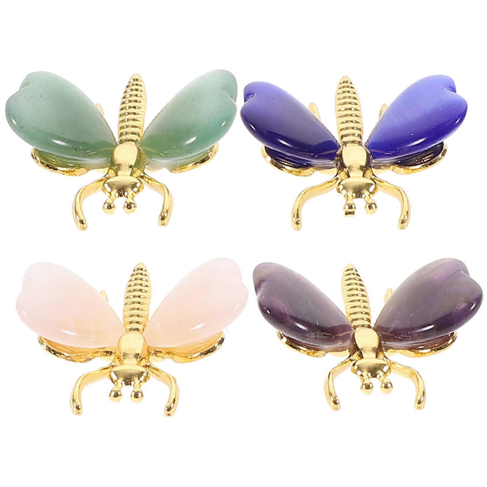 Crystal Butterfly Heart Decoration for Desktop with 16Pcs Set