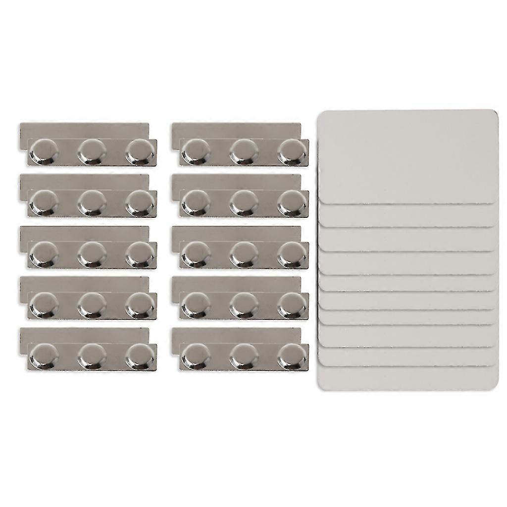 10x Magnets Badge Magnetic Name Tag Holders With 3 Magnets For School Hotel