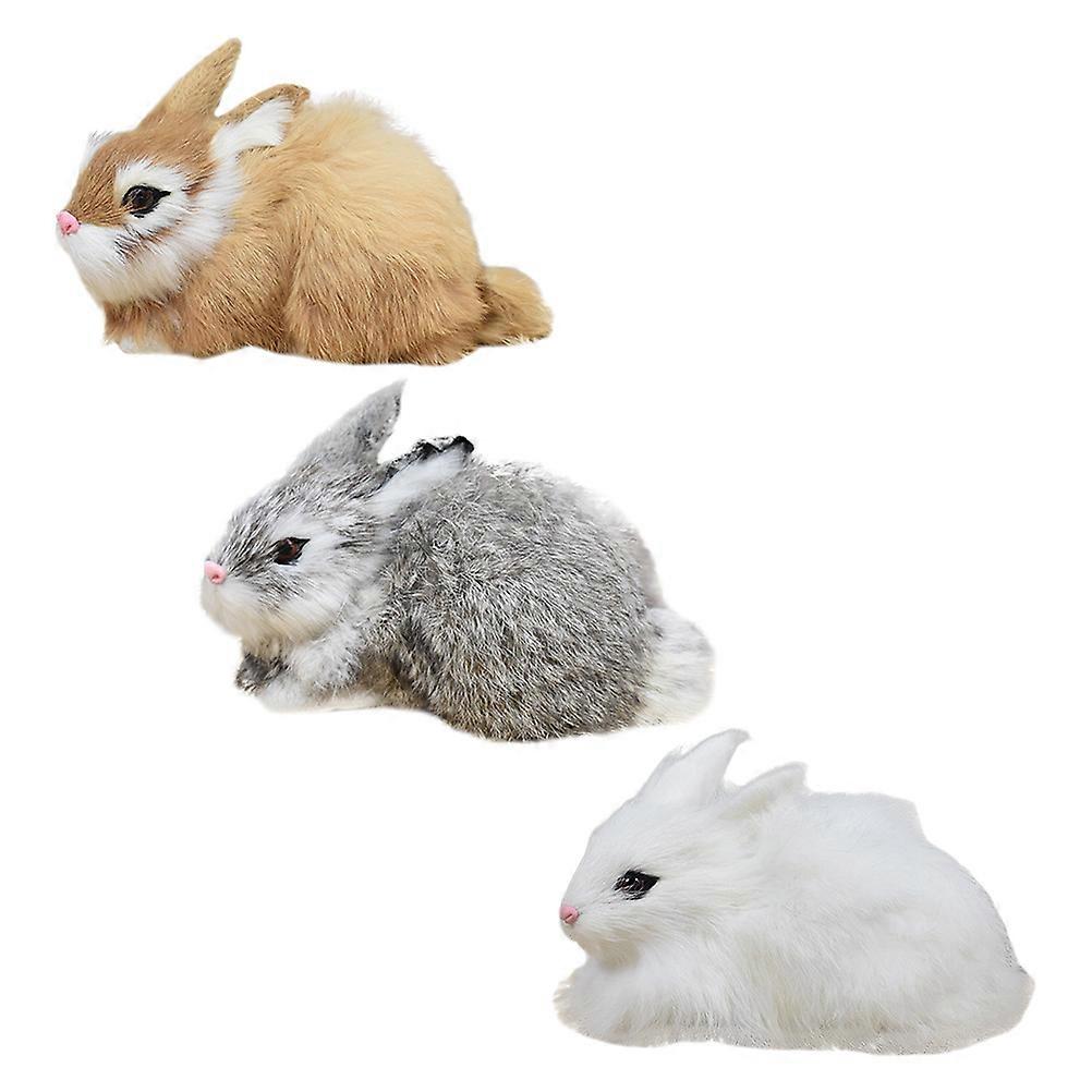 Plush Bunny Decor Adorable Bunny Statues for Decor 6Pcs Set