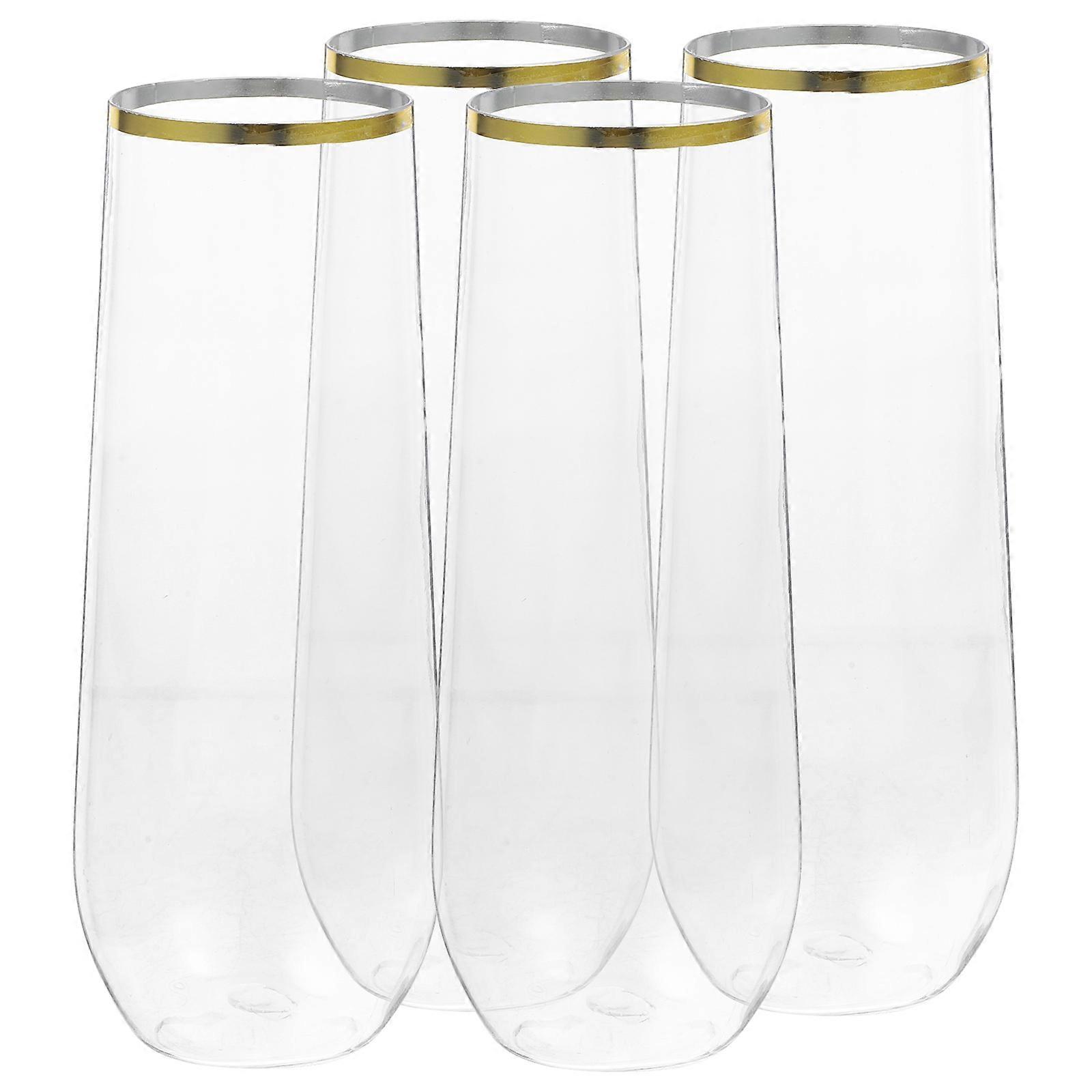 Transparent Cocktail Cups for Party 4Pcs Flutes