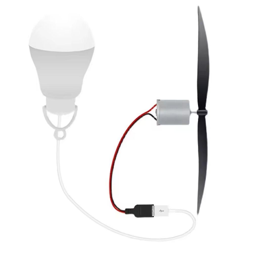Generator Wind Propeller USB Light Bulb 18cm Propeller Length for Wind Power Generation Teaching Experiment