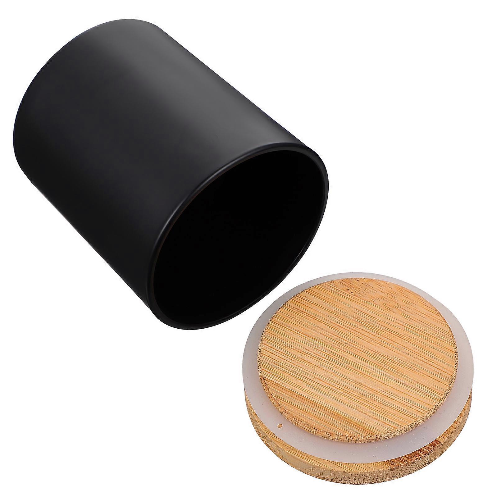 Glass Candle Tin for Aromatherapy Candle Making 4Sets with Black Lids