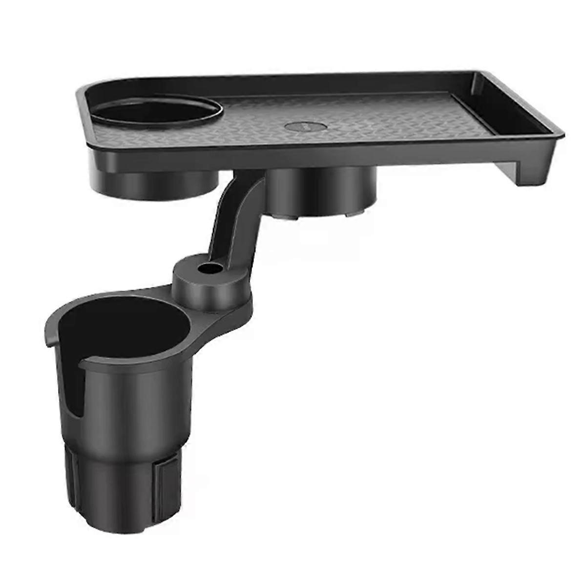 Universal Car Cup Holder Tray - 360° Rotating Adjustable Organizer,