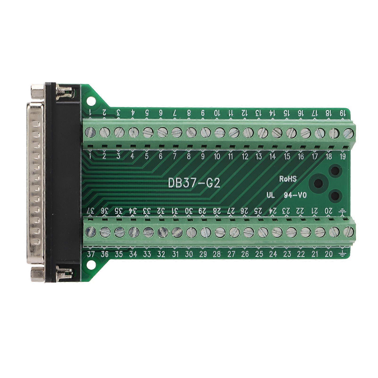 DB37 Breakout Connector Terminal Board Straight PCB Insulated Anti Interference AC300VDB37G2 Male