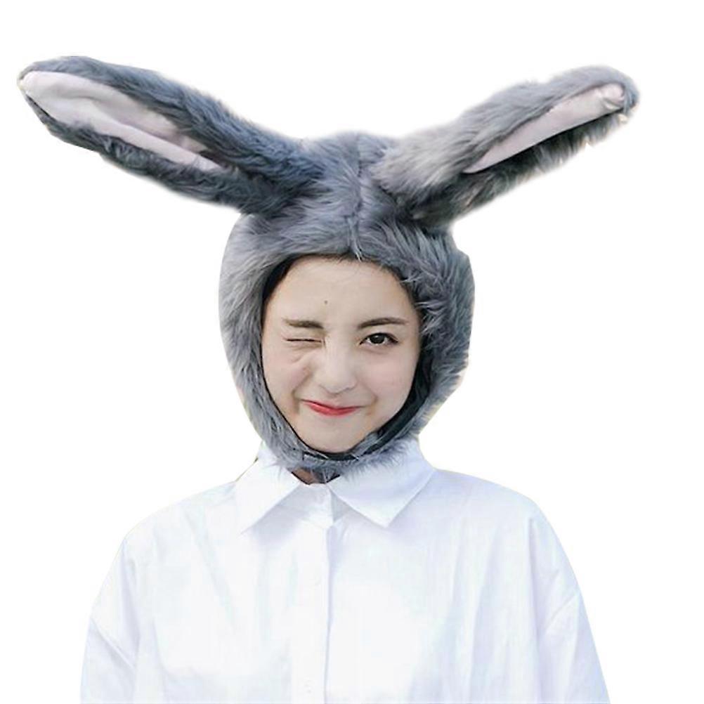 Warm Cap Plush Rabbit Earcap for Wearing One Piece Easter Bunny