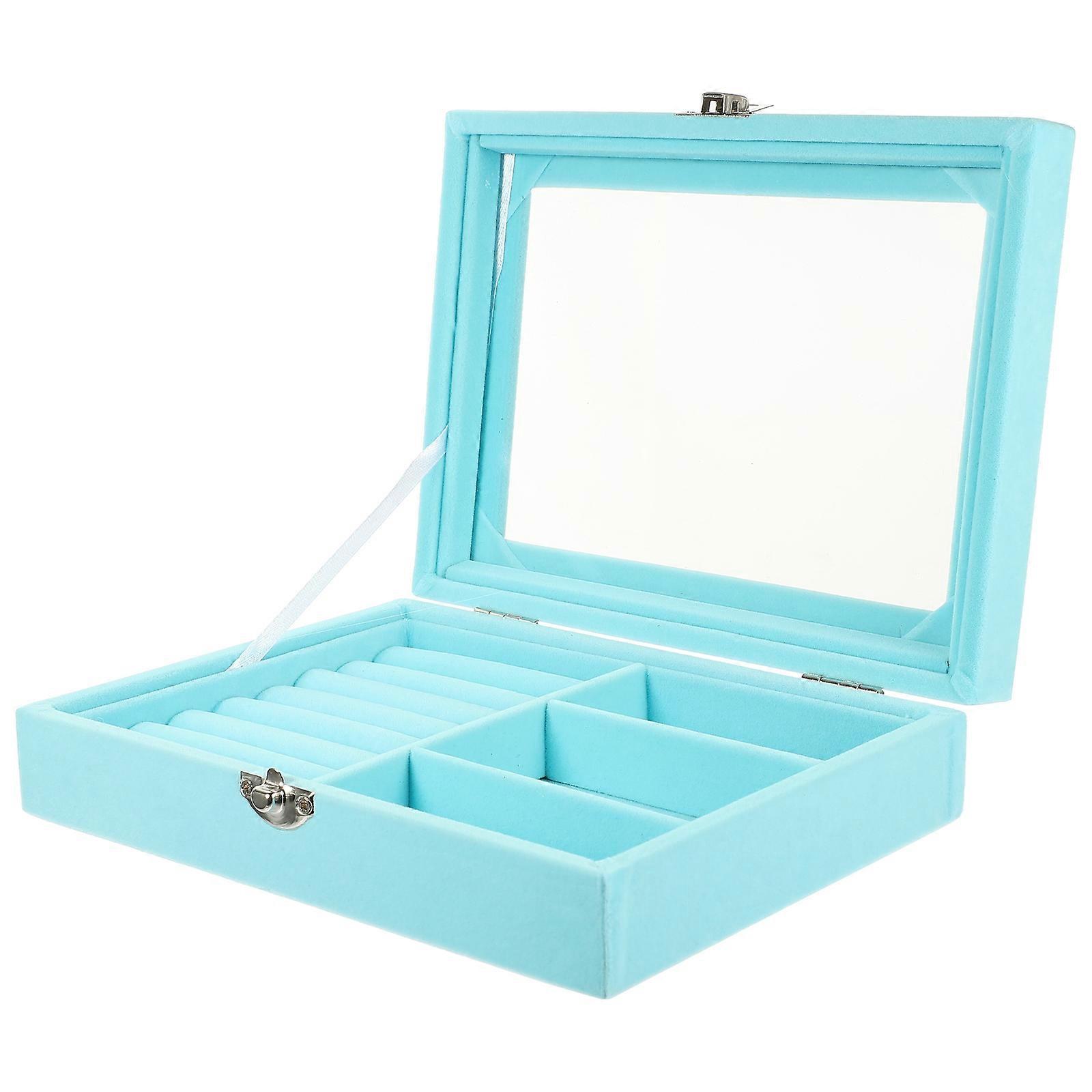Ring Storage Box Jewelry Display Case for Storage Use 4Pcs Detachable Organizer