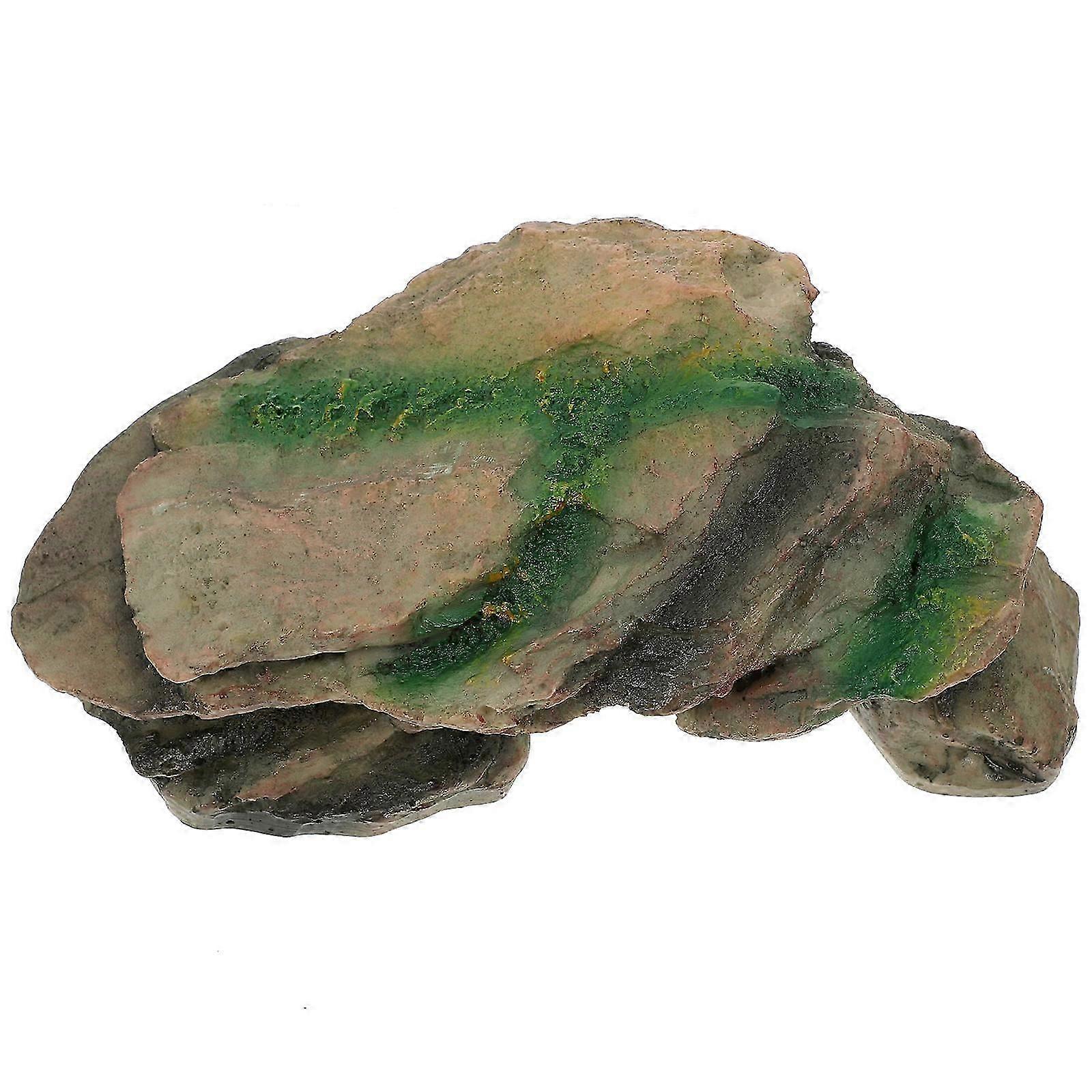 Realistic Resin Turtle Climbing Platform Reptile Hide Shelter for Geckos Turtles Terrarium Habitat Accessory