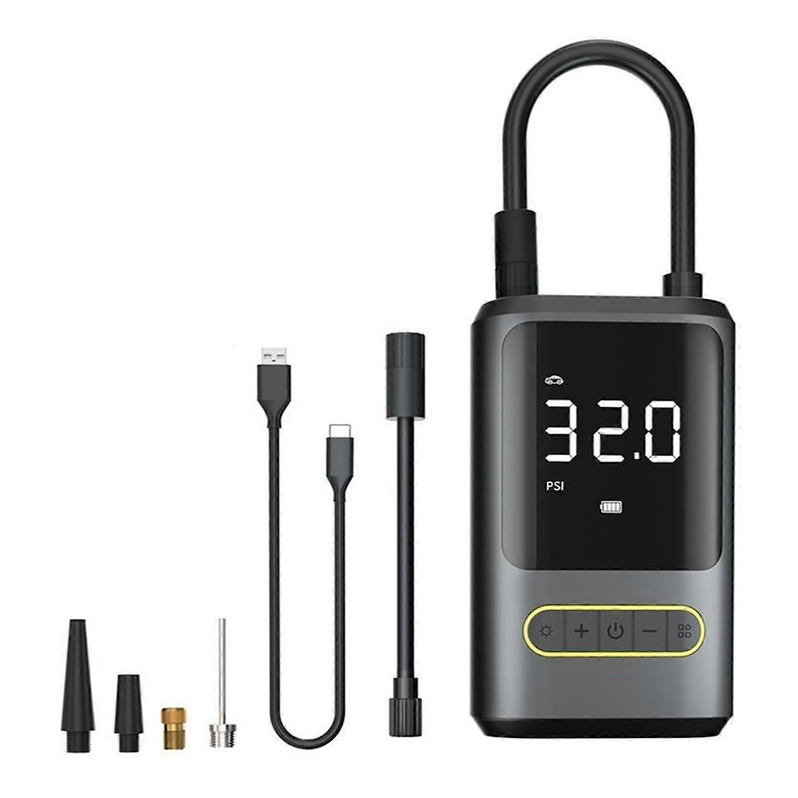 Portable Electric Wireless Air Compressor 150 PSI Tire Inflator For Car And Motorcycle Rechargeable Digital Display