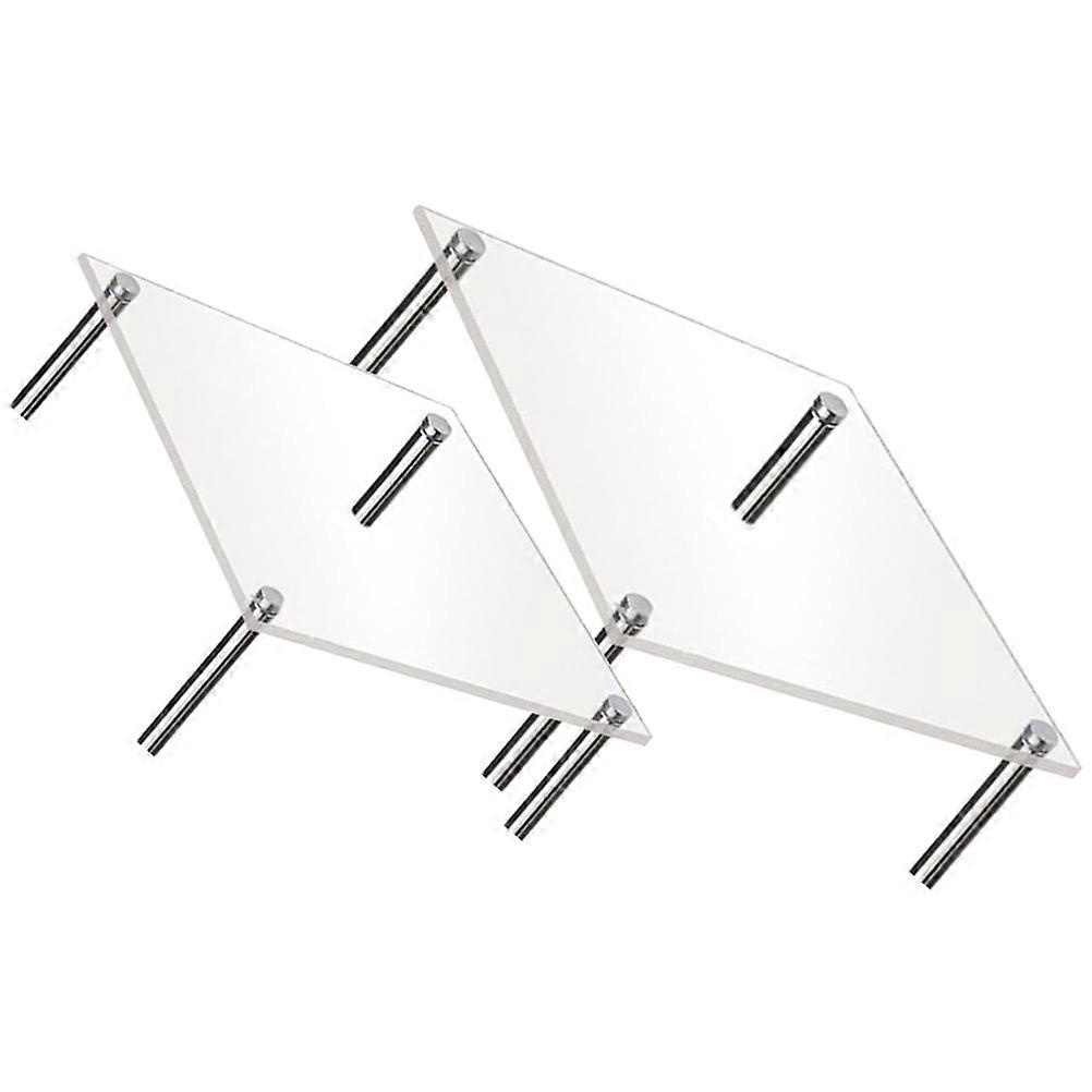 Acrylic Clear Cake Display Stand for Display 4Pcs Square Cake Holders