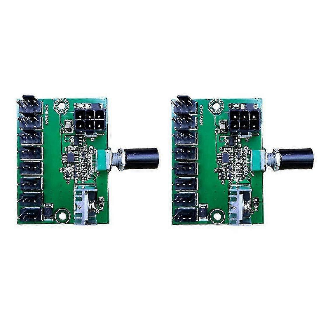 2 Pcs Computer Case 12v Miner Fan Speed Controller 8-channel Fan Hub Pwm High-power Violent Fan Con