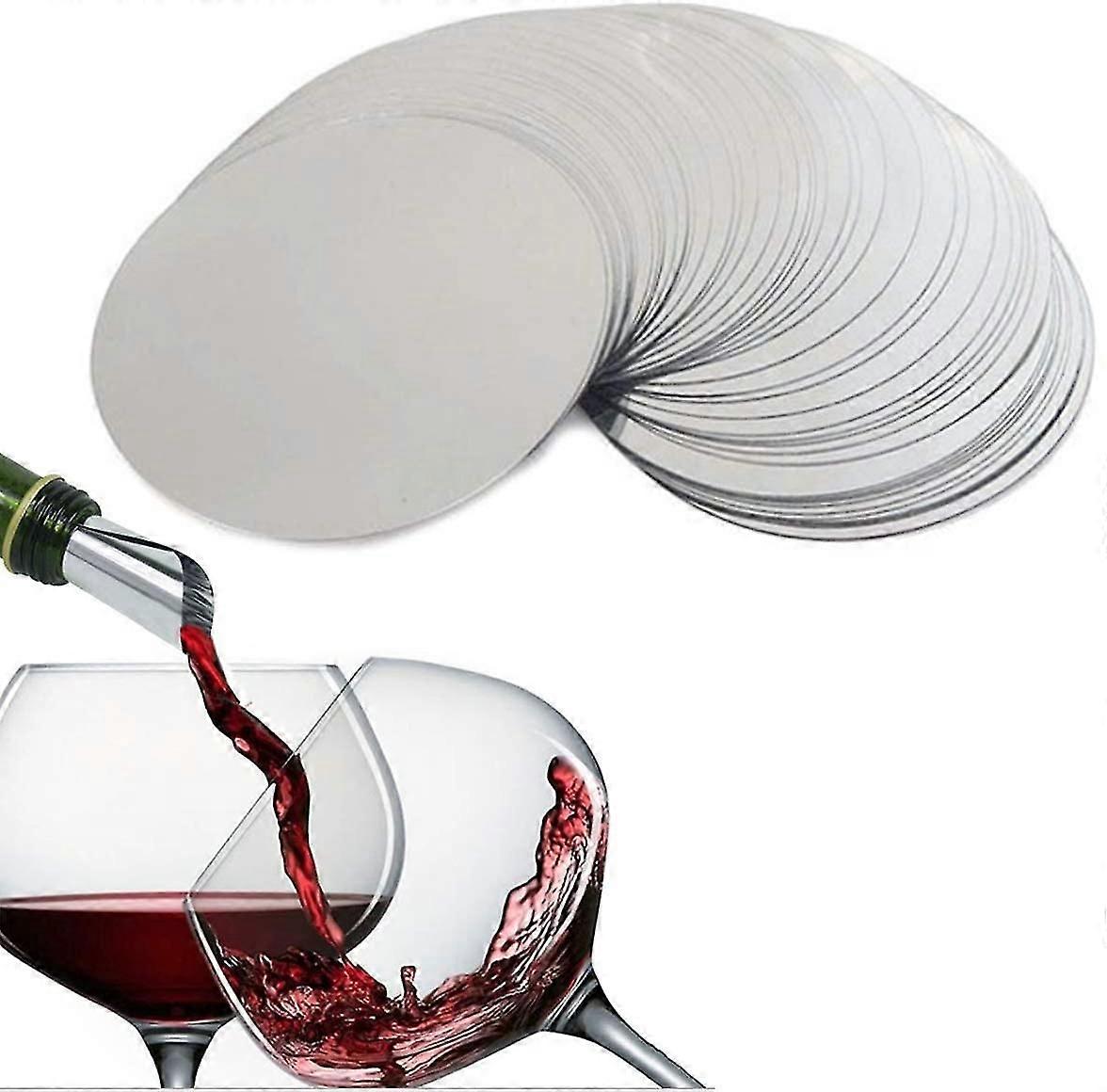 60pcs Wine Pourer, Anti-drip Wine Pourer Disc, Thin Flexible And Reusable Drop
