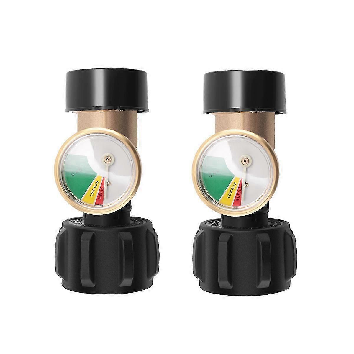 2 Pcs RV Propane Tank Gauge Level Indicator Gas Pressure Meter with Type 1 Connection,Upgraded Propa