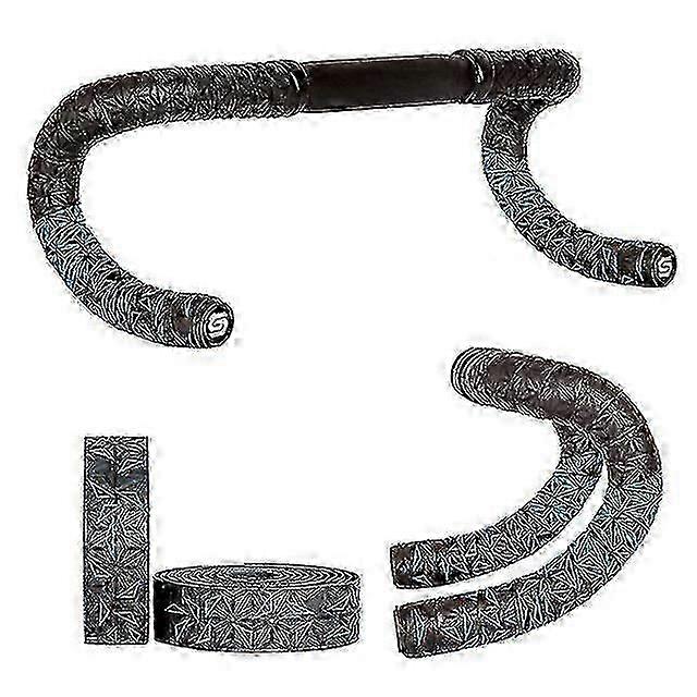 2025 Bike Handlebar Tape Road Bicycle Two-colors Bar Tapes 2 Roll Pu Leather Surface Eva Foam Cycling Handle Bar Wraps With End Plugs