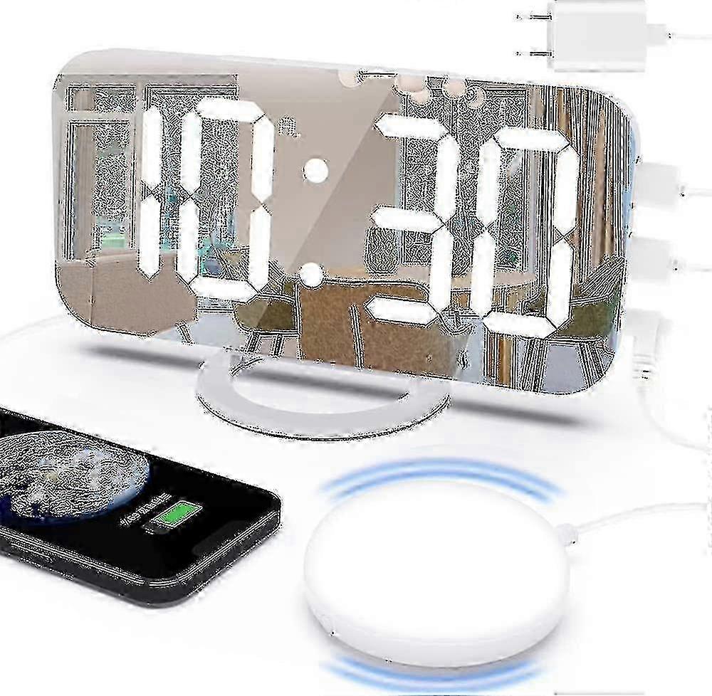 25-26 Loud Alarm Clock With Bed Shaker For Heavy Sleeper,dual Vibrating Alarm Clock With Usb Charger For Hearing-impaired Deaf Boris f54