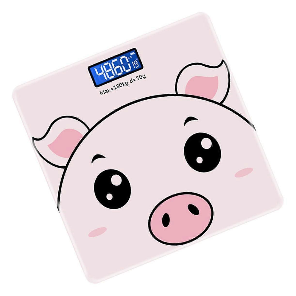 Smart Digital Body Weight Scale For Adults Pink Battery Operated Precise Multifunctional Household Weighing Scale