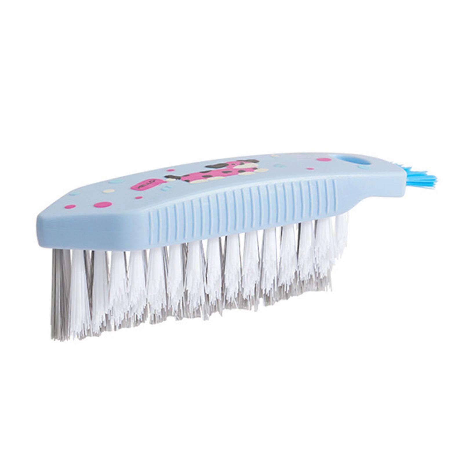 Jikaixiang Cleaning Brush with Small Brush Head V-Shaped Bristles Triangular Large Brush Head Easy Corner Cleaning Tool