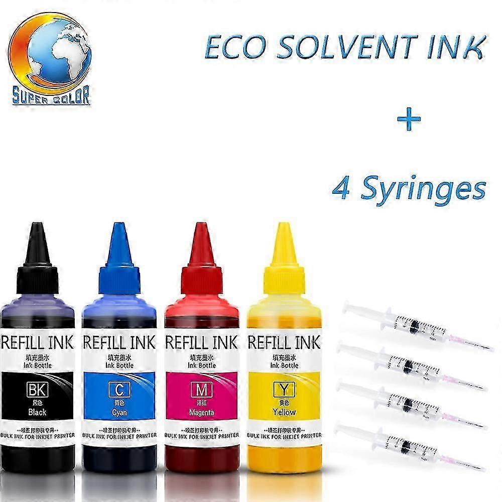 Unique 400ml /set Eco Solvent Ink For Epson For Roland For Mimaki Or Dx4 Dx5 Dx6 Dx7 Printhead Printer Water Based Refill Ink Kit