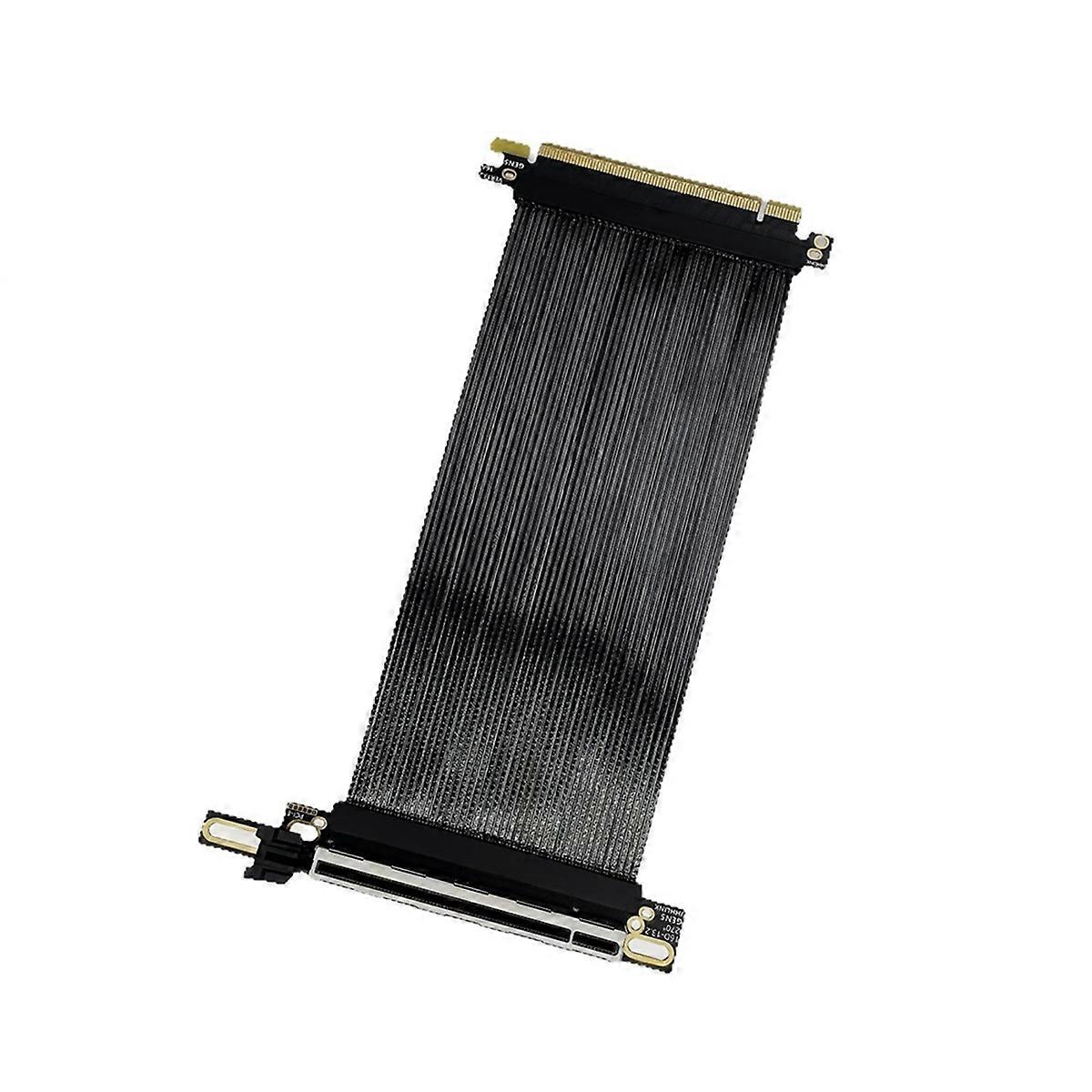 PCIe 5.0 X16 Riser Cable for H1 270Reverse Right Angle Silver Plated Cable GEN 5/4 64GB/S GPU Extension Cable 15CM