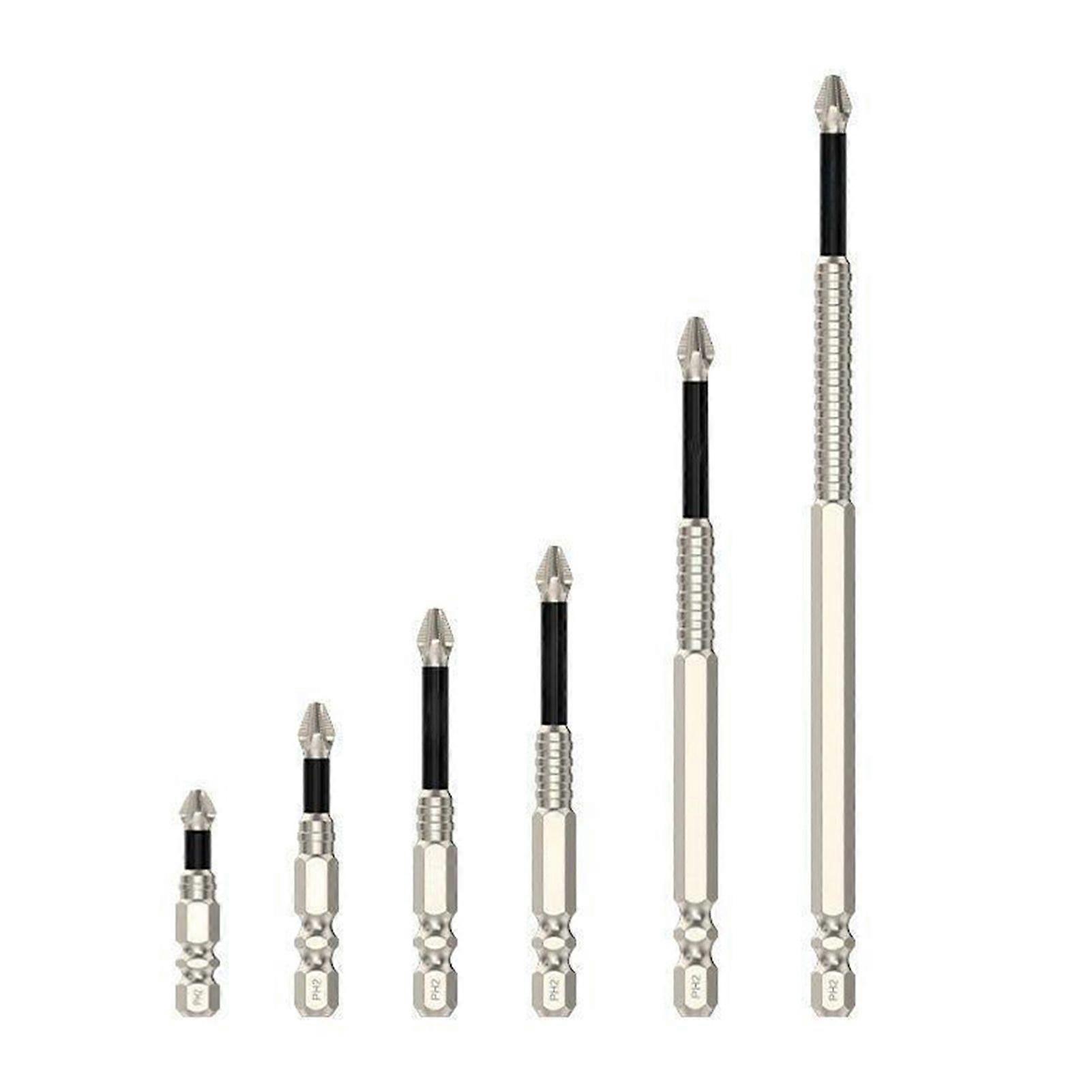6/12Pcs High-Magnetic Screwdriver Drill Bits Set Strong Durability Widely Used Anti-Slip Drill Bits Precision Screwdriver Set