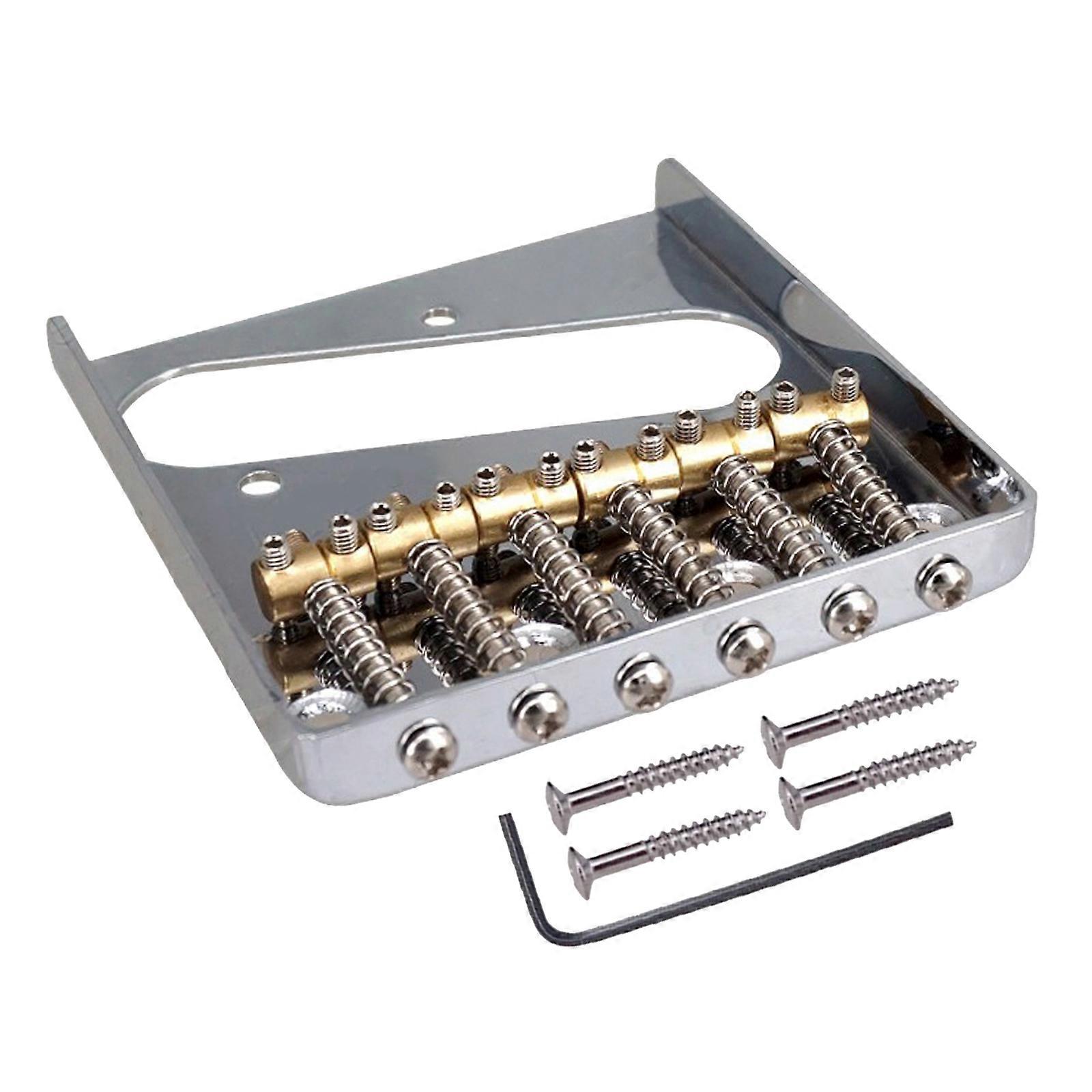 L-formad elgitarrbrygga, sadelfäste, gitarrbrygga, gitarrbrygga, 6-strängad elgitarrbrygga, skruvar, set, flerfärgad