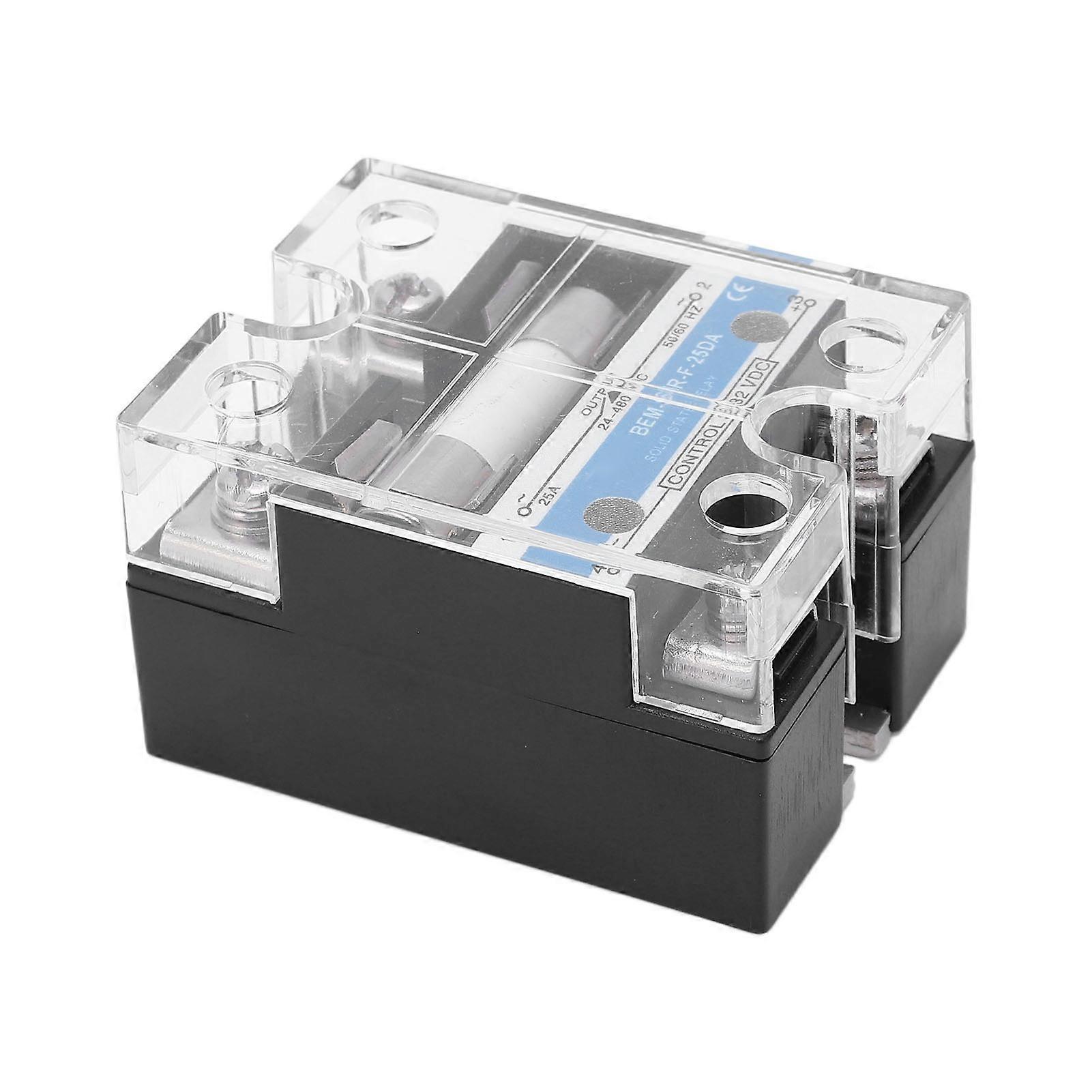 Single Phase Solid State Relay with Fuse Overcurrent Protection High Sensitivity 25DA SSR