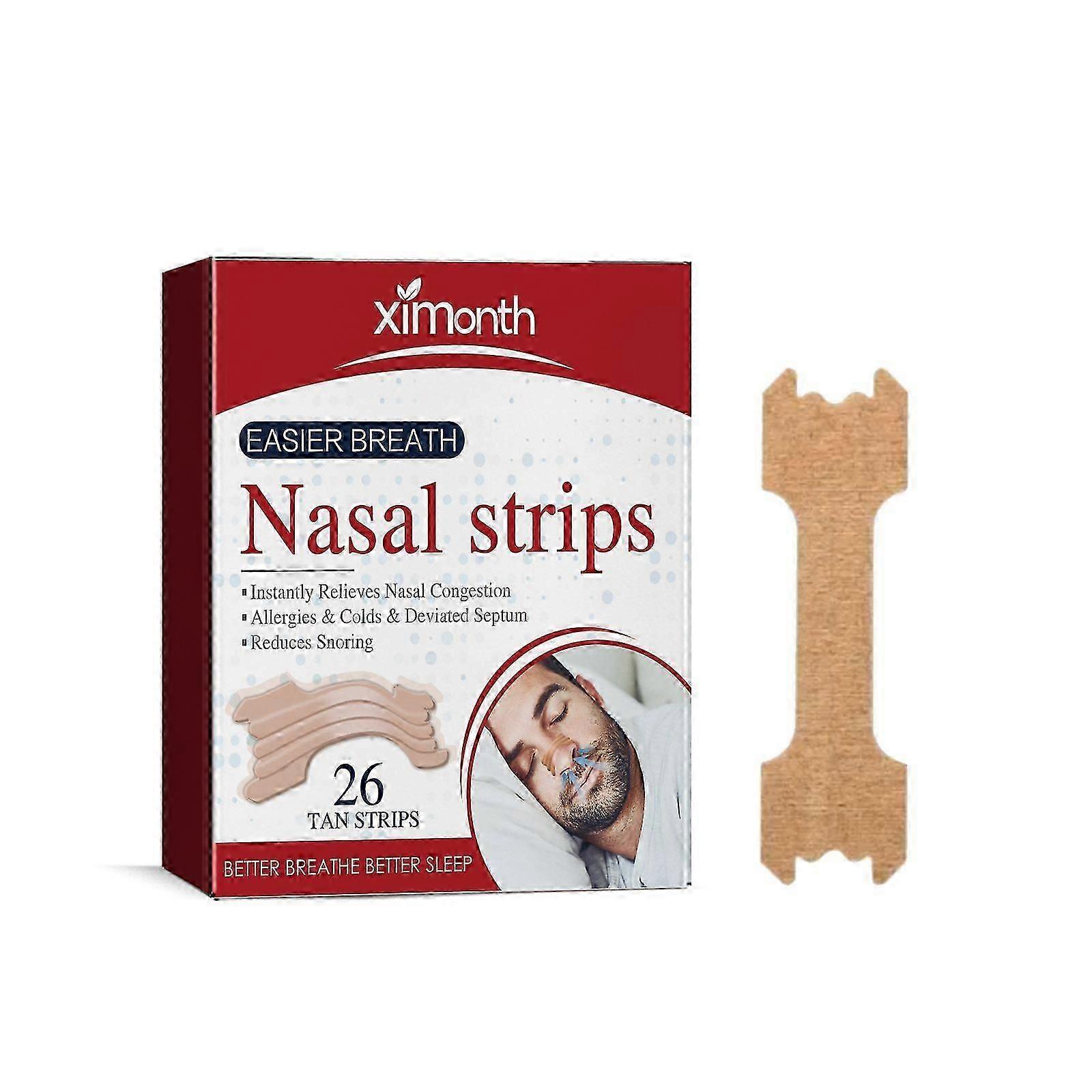 Care Nasal Band - Snore Relief & Mouth Breathing Solution, 26 Hypoallergenic Nasal Patches for Better Sleep