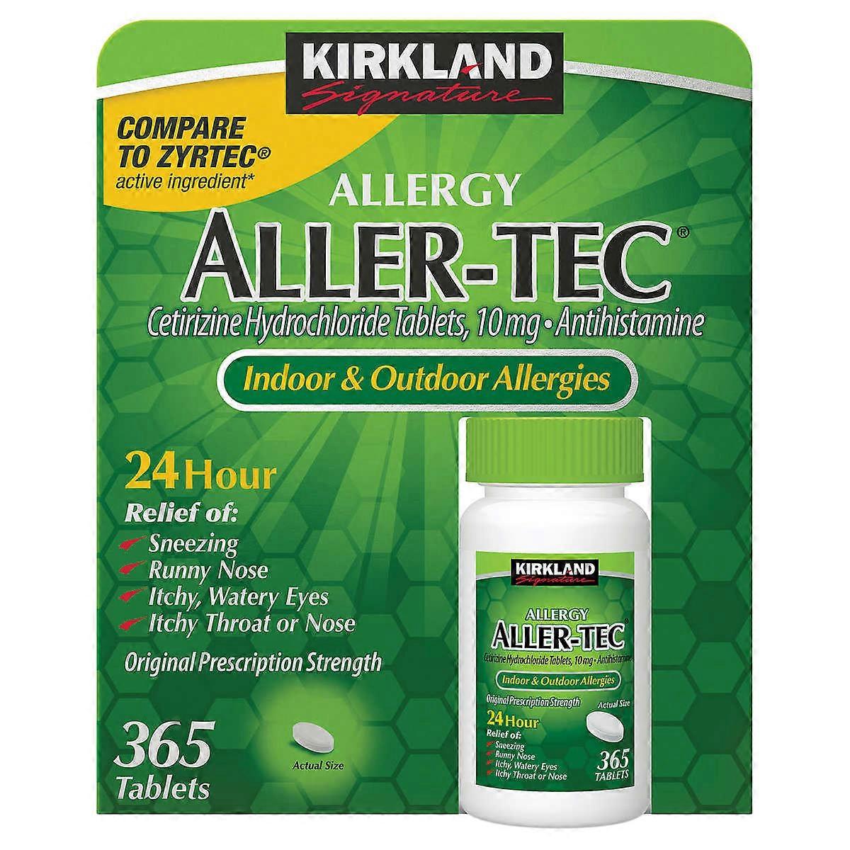 Kirkland Signature Aller-tec Tablets, 365 Ea