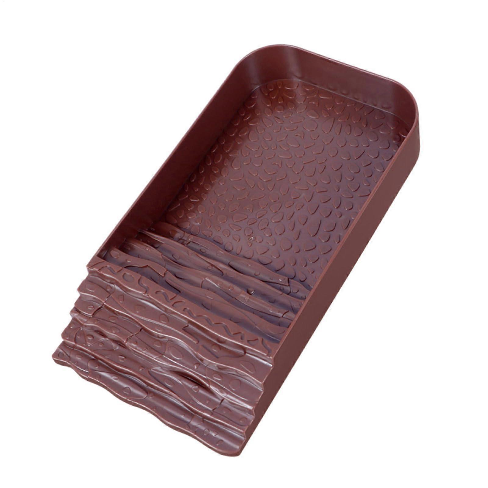 Turtle Food Bowl with AntiSlip Design for Feeding and Water, Red Brown Reptile Dish