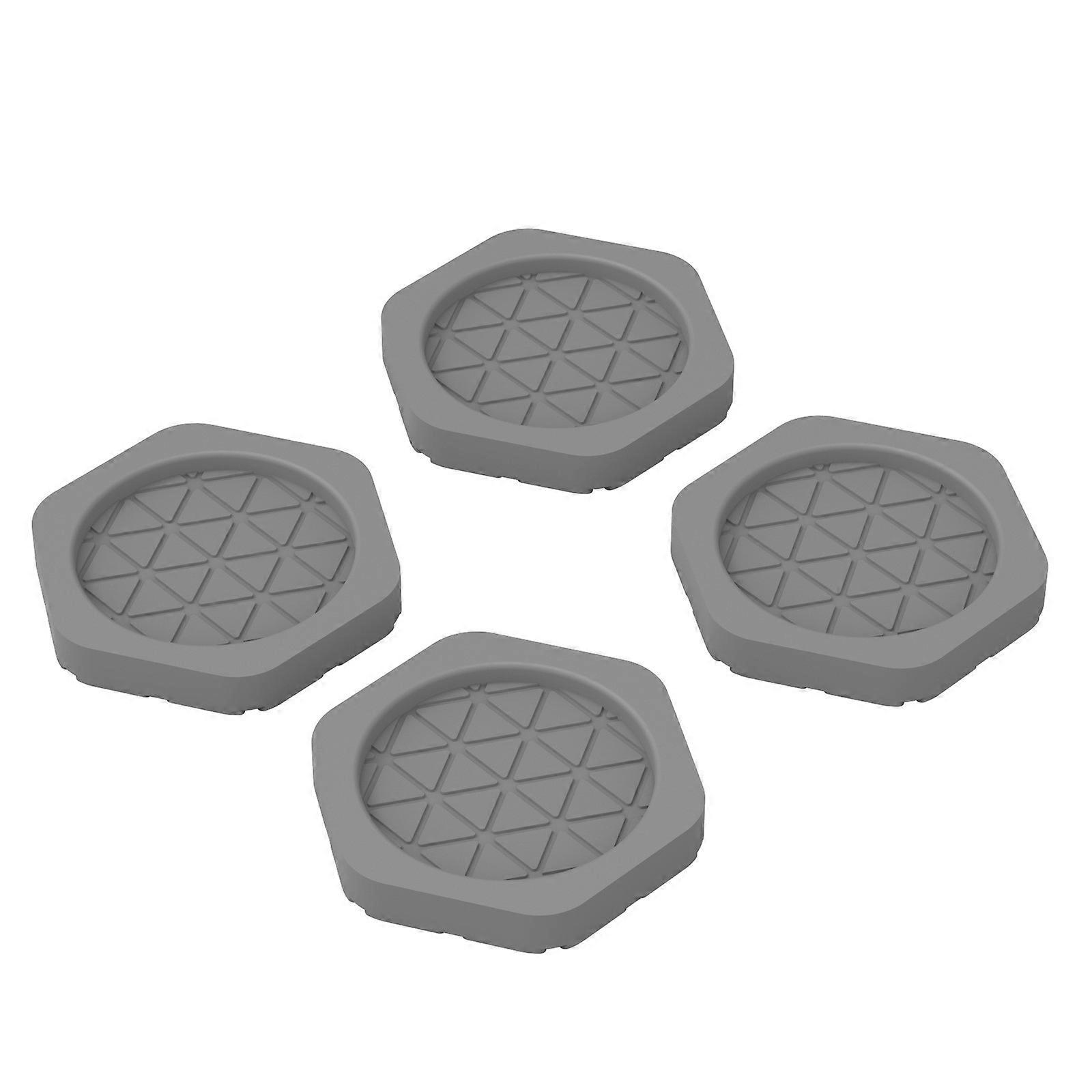4 Pack Anti Vibrations Pads for Washing Machine and Refrigerators to Reduce Noise and Prevent Movement on Any Surfaces  Grey