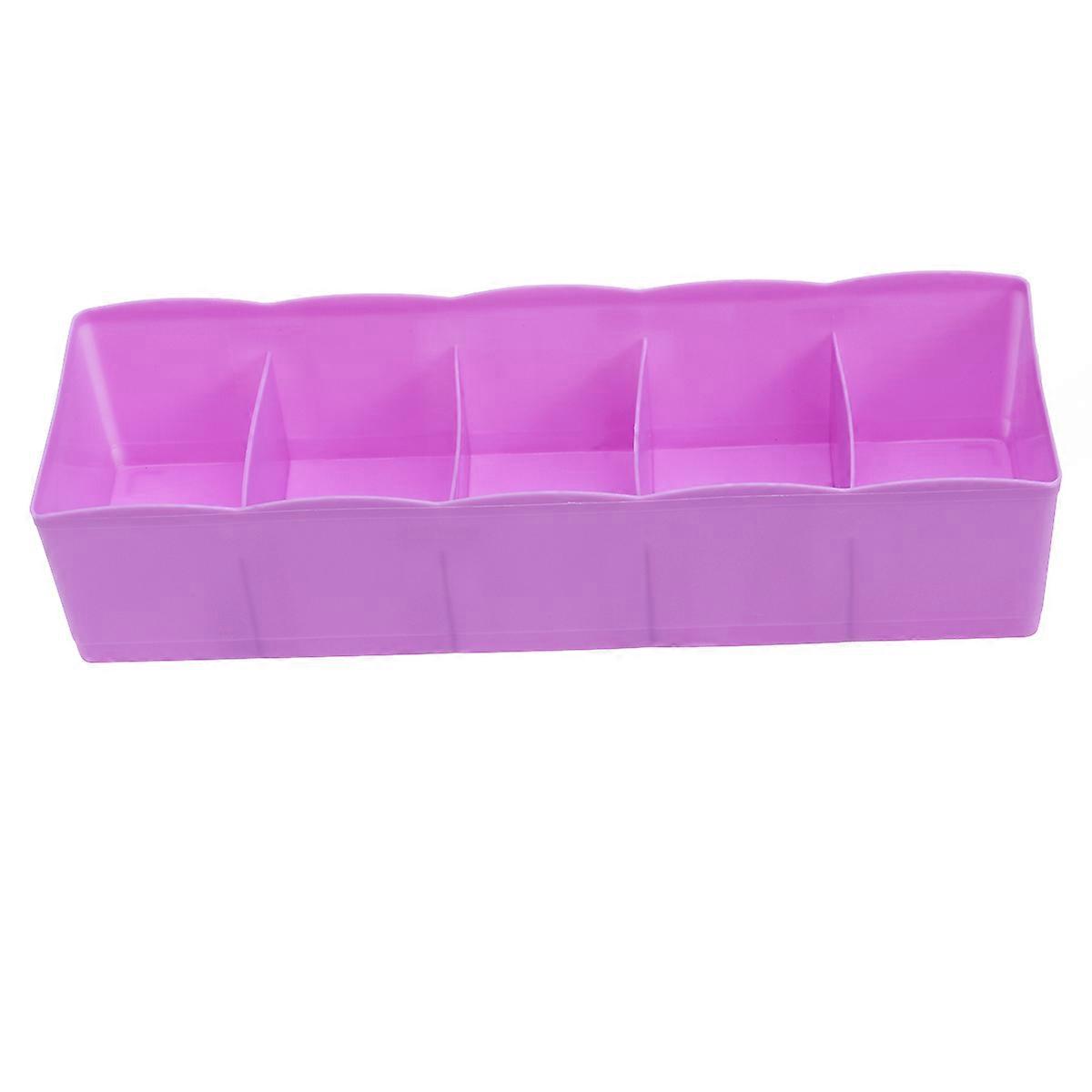 Socks Organizer Plastic Underwear Storage Box for Drawer Purple
