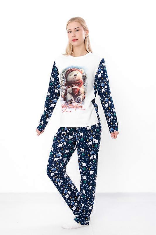 Pajama (women’s) – Warm Top & Pants with New Year Print,, Winter,  HC 8249-4