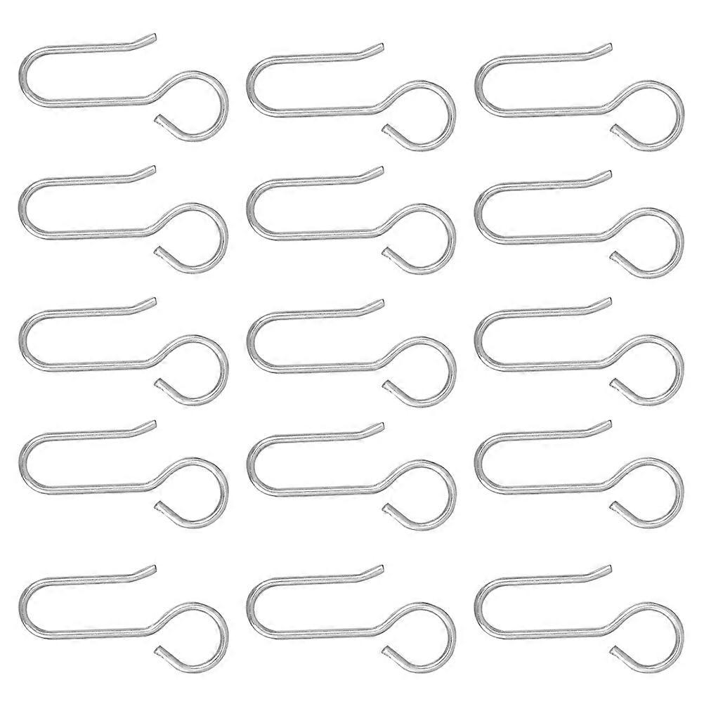 Ceiling Curtain Hooks S Shaped Easy Install No Drilling Strong Loadbearing Capacity Metal Hooks for Curtains 100Pcs
