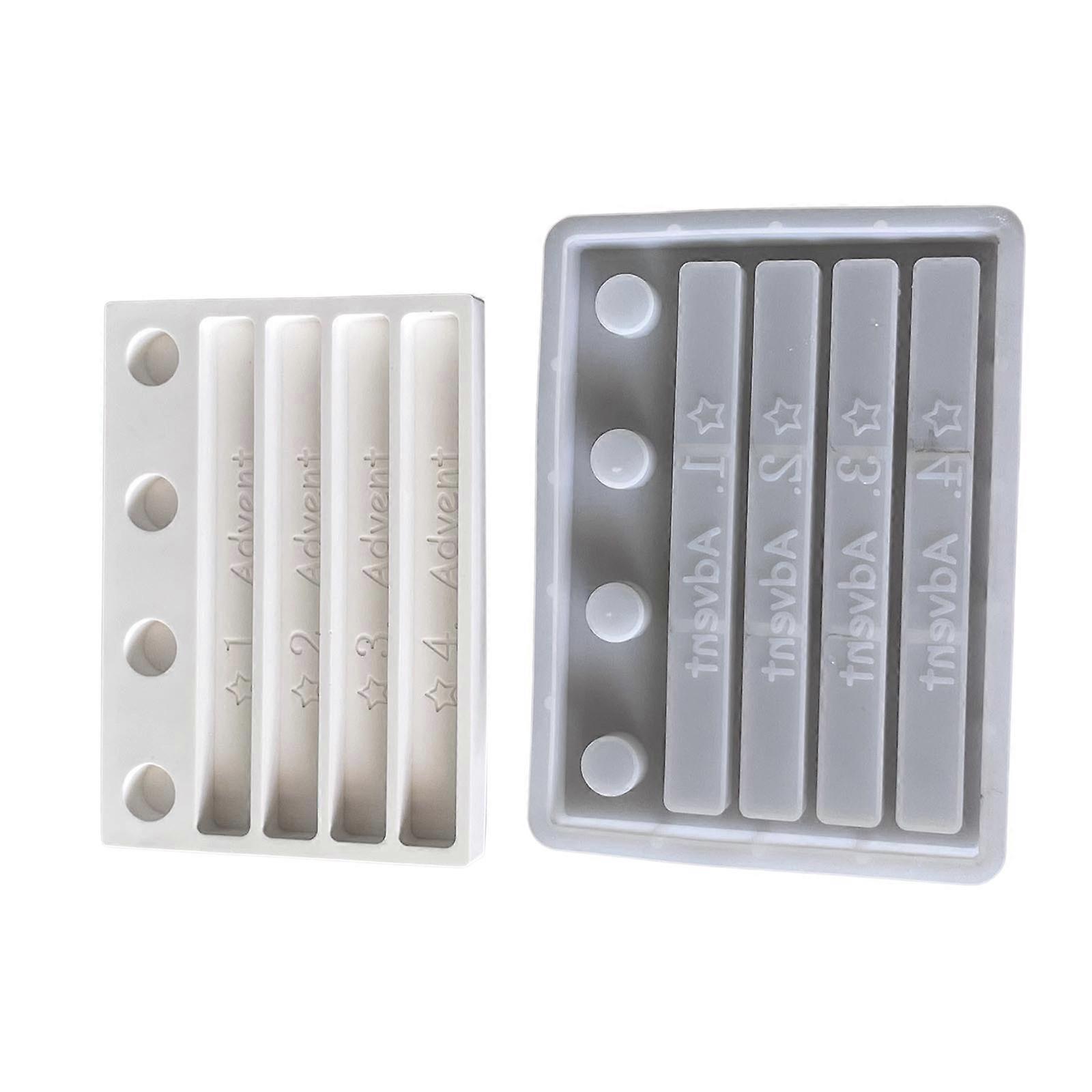 Reusable Silicone Advent Candle Mold With Smooth Front For Resin Crafts Holiday Gifts And Creative DIY Projects Multicolor