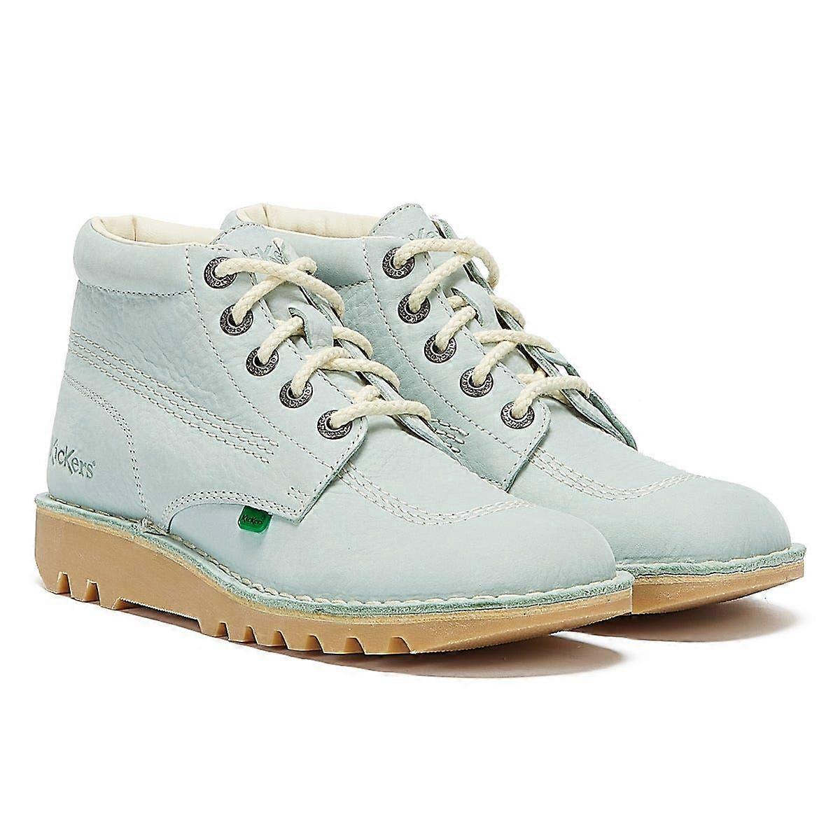 Kickers Kick Hi Nubuck Womens Mint Boots - (Green)