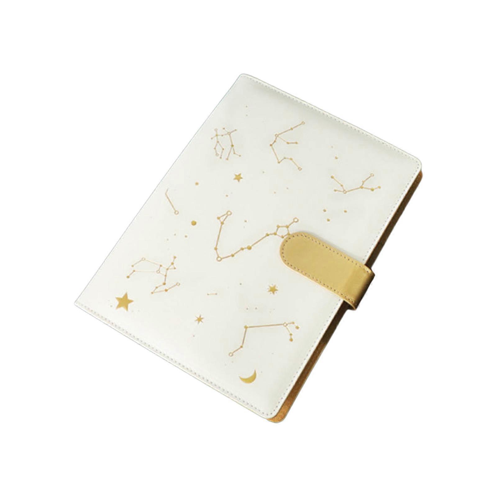 Stationery Notebooks Business Notebook Loose Leaf Notebook Detachable Inner Page Constellations Journal Notebook  White