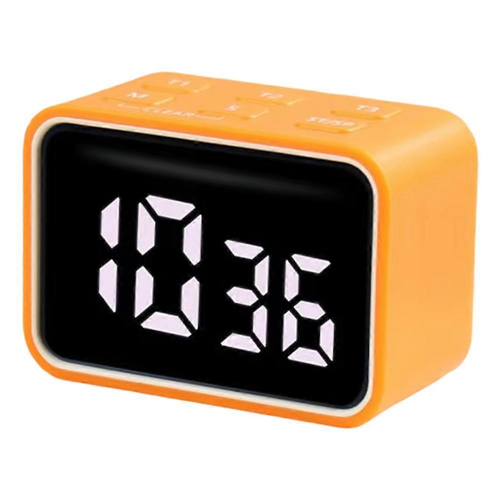 Mini Digital Timer LED Visual Timer Learn Cooking Countdown Clock Kitchen Timer Orange