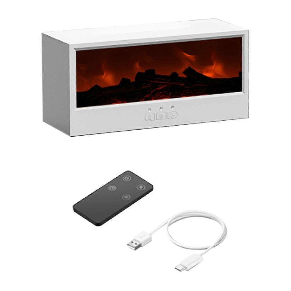Flame Essential Oil Diffuser 3DFlame Fireplace Aromatherapy Machine Colorful Humidifier with Remote