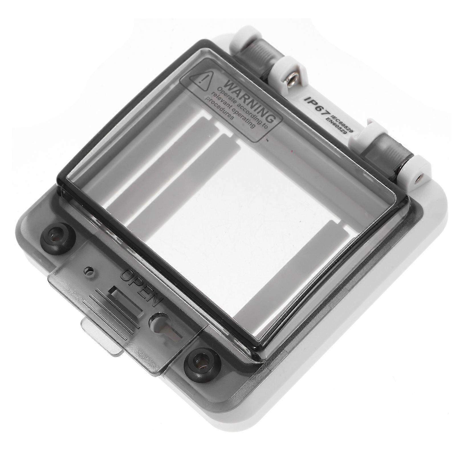 Electrical Outlet Protector Distribution Protection Box Commercial Use Grey Pc Material Impact Resistance 1Pack