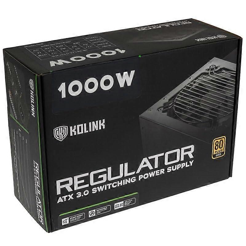 Kolink Regulator 80 Plus Gold Psu, Atx 3.0, Pcie 5.0, Modular - 1000 Watts