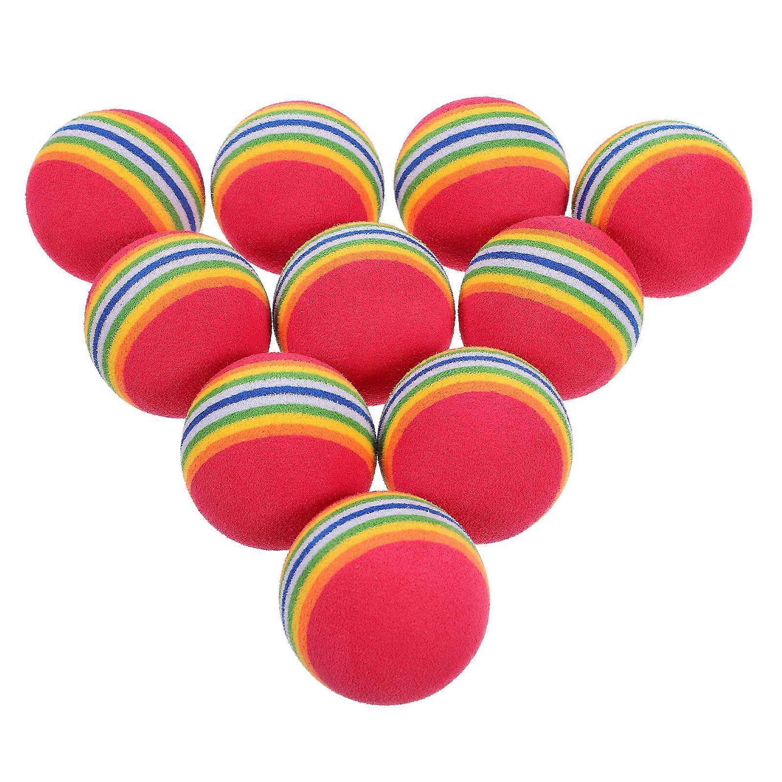 Rainbow Colored Sponge Ball Practice Ball for Golf Training 40 Pieces