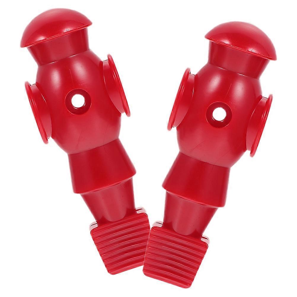 Smooth Gameplay Foosball Man Statue Easy Assembly Home Entertainment Red Resin 2Pcs